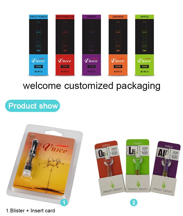 China Manufacturer Custom Cartridge Package Box Vape Pen Pcakage Box Custom Cart Packaging