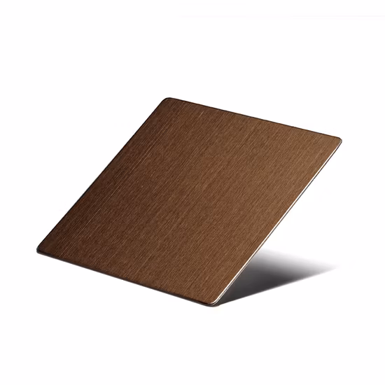 Lamiera di acciaio inossidabile rivestita color cioccolato per espositore interno del centro commerciale dell'hotel